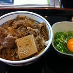 Yoshinoya - 牛鍋丼280円+ねぎ玉子70円