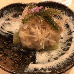 はらまさ - 翡翠ナス、車海老 このわたがけ。