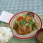 花き市場食堂 - ランチ    和風おろしトンカツ定食  肉増し ¥750