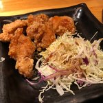 旬鮮酒場 天狗 - 鶏の唐揚げ和風ソースと豚の生姜焼き 650円。