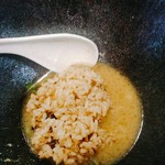 貝ガラ屋 - ラストに貝めしを入れて、おじやみたくすると、旨味がとても強くて旨い。