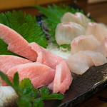 かずき - 2018.6 本まぐろ のうてん刺（1,200円）、幻の魚 あら刺（1,200円）