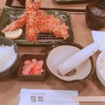 とんかつ料理と京野菜 鶴群 - 海老ロースかつ定食
