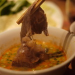 四川料理･薬膳火鍋 花椒庭 - 坦々タレで