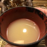 Yamamoto sumiyaki ten - 〆にサービスの鶏スープ
