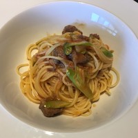 IL PINOLO SKY TERRACE 横浜 - 牛肉とアスパラガスのフレッシュトマトソース（イルピノーロ スカイテラス） 2018.6