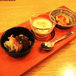 かわず - お通し（3種）