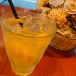 収穫月 - 自家製甘夏のソーダ、甘い～(*´∀｀)