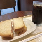 ドトールコーヒーショップ - 朝カフェ・セットB（クラブハウスサンド）（税込390円）