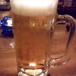 銀座酒場 マルイチ - 生ビール.JPG