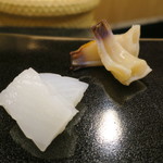 日本橋蛎殻町 すぎた - アオリイカとミル貝