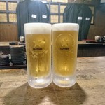 Miyazakijidori Yakitori Shimayoshi - ビールで乾杯です～＼(^^)／