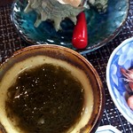 魚山人 - 新もずくの酢の物➕さざえ壷焼(自宅湾内産)