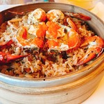 欣葉 - ワタリガニひっくり返ってるおこわ。