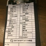 Hiroshimanosakedokorootamaya - 天ぷらオーダー票