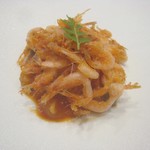 Ode - 駿河湾産桜エビと赤こごみのパスタ