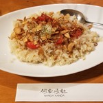 イタリアンカジュアルダイニング何駄感駄 - 小海老とシシリアンルージュのガーリックライス