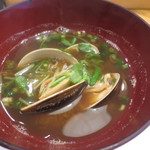 三笠鮨 - 蛤の味噌汁