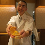 銀座 しのはら - フォアグラとマンゴーの最中