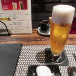 私房菜 すみよし - 生ビールはスーパードライ600円('18.5月下旬)