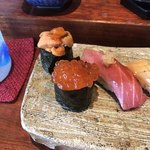 Sushi Yasukouchi - 雅！
                        雲丹とイクラ！
                        北海道産雲丹！甘い！