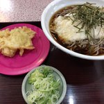 吉野屋 - 山かけころそば並+玉ねぎ天