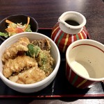 板そば 仁や - 板そばミニ穴子丼セット 1,000円