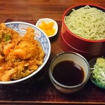 そば処 名古屋 - かき揚げ丼セット（おそば大盛り）