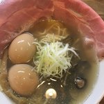 くそオヤジ最後のひとふり - しじみラーメン (´∀｀)/ 煮玉子W