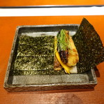 眞 - 鰻、フォアグラ、マンゴー：のり巻き、アクセントに豚足