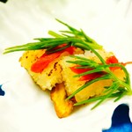 柏屋 大阪千里山 - 鱧漬け炙り 松菜 梅干し 牛蒡煎餅