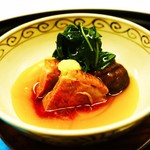 柏屋 大阪千里山 - 鴨ロース 牛蒡煮 大椎茸 京唐菜 吉野あん 山葵