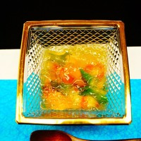 柏屋 大阪千里山 - 車海老昆布〆 生雲丹 四角豆 ミニオクラ 海老出汁煮凝り 酢橘 松の実あん