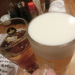 餃子と晩酌 まる - ビール