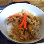 街道めん工房 - ミニ牛丼(2018年6月6日撮影)