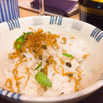 割烹むつごろう - ちりめん山椒ごはん(友達の)