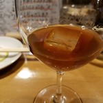 食堂 あいそ - 去年漬けた梅酒を試飲させていただいた
