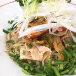 きくや - 豚キム豚キムにら葱ピリ辛まぜそば～納豆飯～