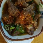 花・華 - 牛すじこんにゃく煮七味投入