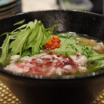 Shikisai Saishi Bata - 自家製柚子胡椒の塩分控え目なので、ラーメンの塩味とベストマッチ