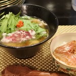 Shikisai Saishi Bata - くじらラーメンとじゃこご飯のセットを、鯛めしに変更できました