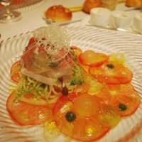 リストランテASO - 冷たいパスタ。トマトのカルパッチョ。