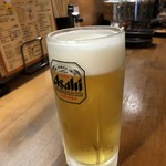 焼肉・ホルモン 伽樂 - 生ビールはアサヒのスーパードライです。