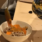 はらまさ - トリュフご飯に、ウニと和牛、さらに卵黄