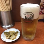 福しん - 生ビール＆ザーサイ