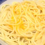 中華そば べんてん - 卵溶いてカルボというかすき焼き風？にして