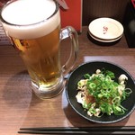 Chaochao - お気軽セット 生ビール・1品・チャオチャオ餃子2枚 1200円(税込)