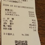 丸亀製麺 - レシート(2018.06.08)