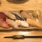 魚や 乃りの - おまかせ握り鮨 1580円 シャリが大きめ