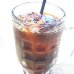 有機栽培アイスコーヒー420円のモーニング